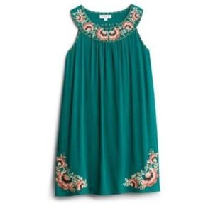 THML Lark Embroidered Detail Green Dress M